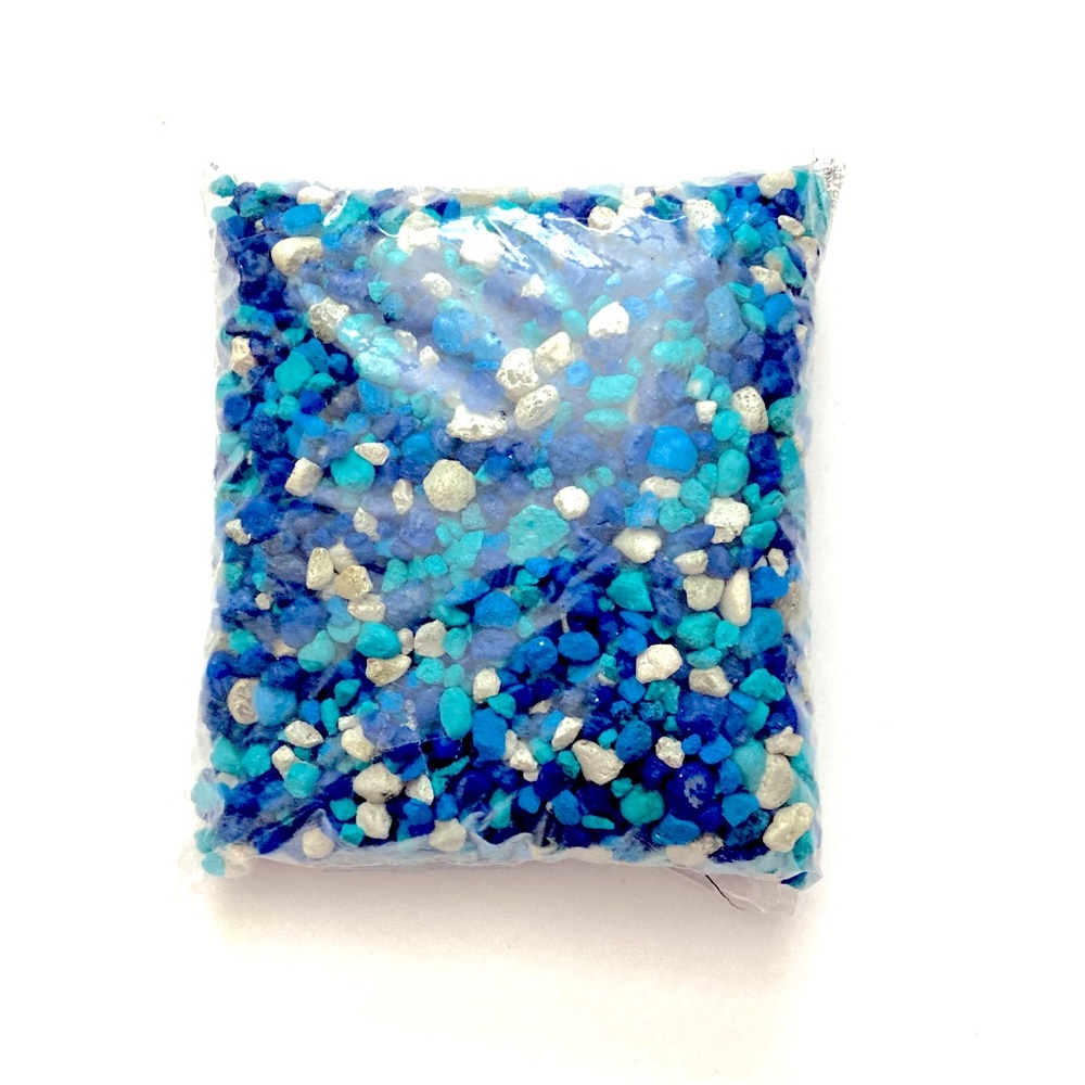 Fish Tank Aquarium Gravel 1 bag Blue/White - Picture 3 of 3
